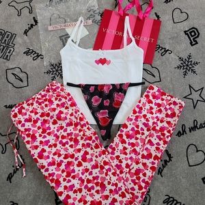 New Vintage Victoria's Secret Valentine Pajama Set Size XL ❤️